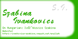 szabina ivankovics business card